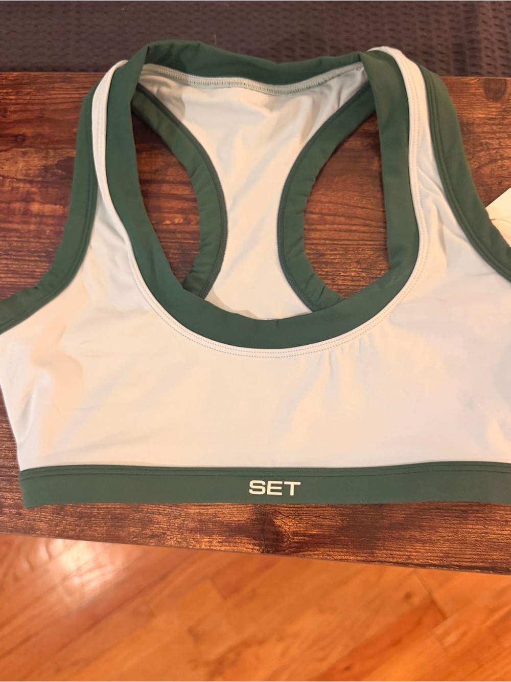 SET Active Limited Edition Aeraline Breathe LA Scoop Bra, Green / Ibiza, NEW - Picture 4 of 8